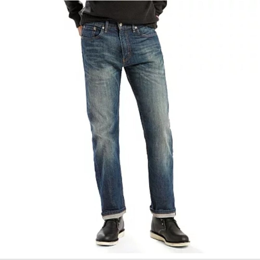 Levi's 505 Regular Fit Straight Leg Jeans Size 38x29